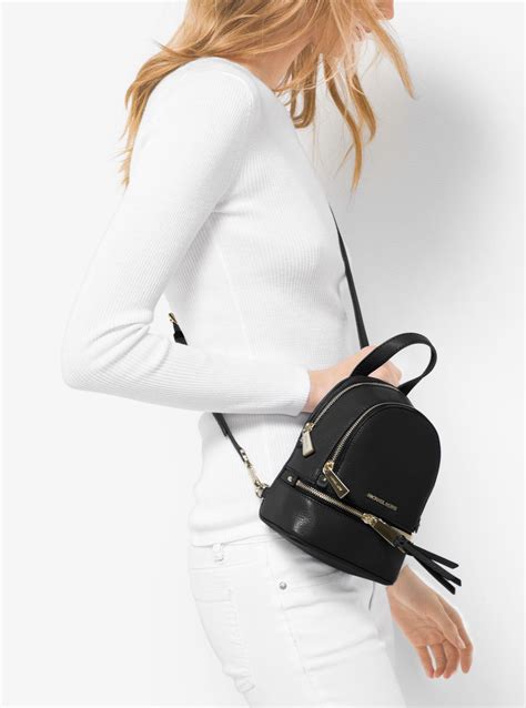 michael kors backpack rhea mini|michael kors rhea zip backpack.